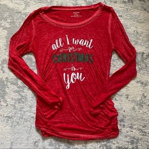 “All I Want for Christmas” Maternity Top